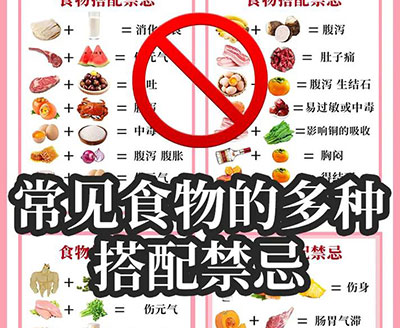不宜搭配食用的食物